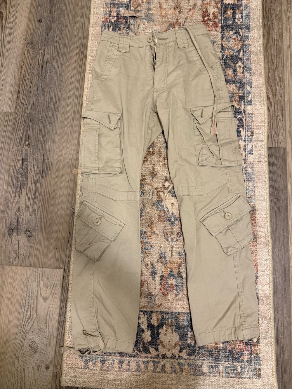 Woman’s Cargo Pants in Light Khaki - Casual Utility Style